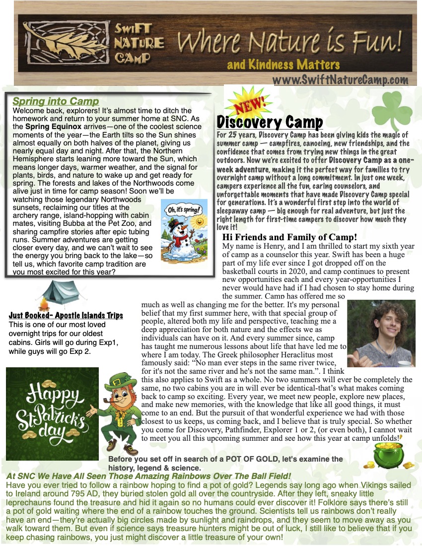 Camp Corner Newsletter 3 26